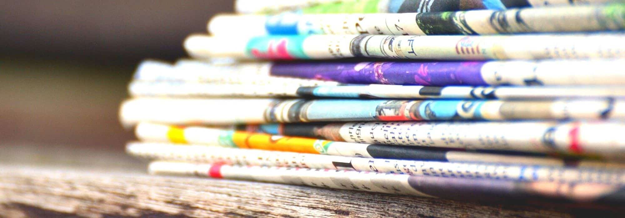 Newspaper in the Garden