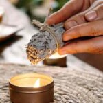 Make a fumigation bundle with garden plants