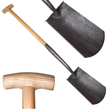 Traditional swan-neck spade with footrest by De Pypere