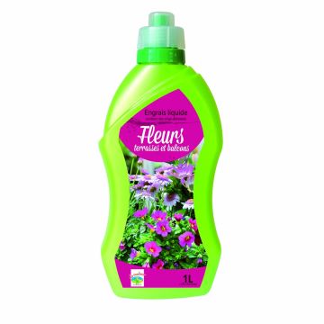 Liquid flower fertiliser for terraces and balconies NPK 4-6-6 with trace elements, 1L.