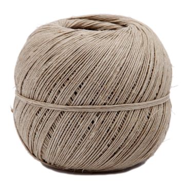 La Cordeline Polished Linen Twine - 500g Ball ±100m (328ft) S/Film - Natural