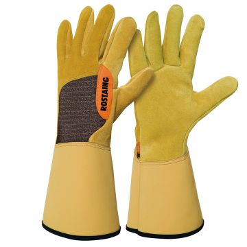 Rostaing Roncier clearing gloves brown leather palm