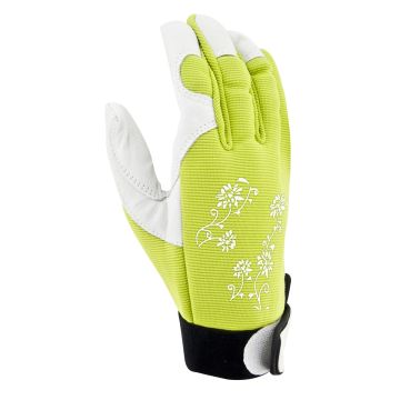 Jardy anise-coloured resistant gardening gloves with pigskin palm