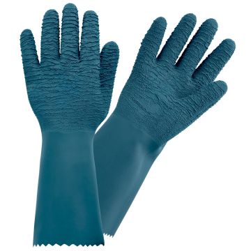 Rostaing long pruning gloves for roses and small thorny plants, ProtectMax blue.