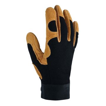 Control Brown Leather Palm Gloves for Garden Work