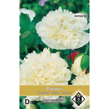 Opium Poppy Cream Peony Seeds - Papaver somniferum