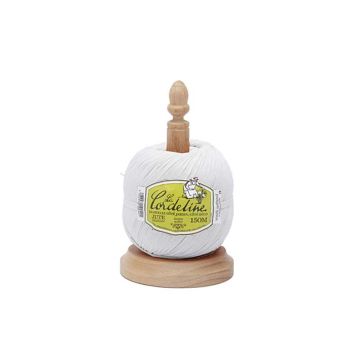 Beechwood String Dispenser with Bleached Linen Twine - 200g Ball Ø1mm (0in) ±200m (656ft)