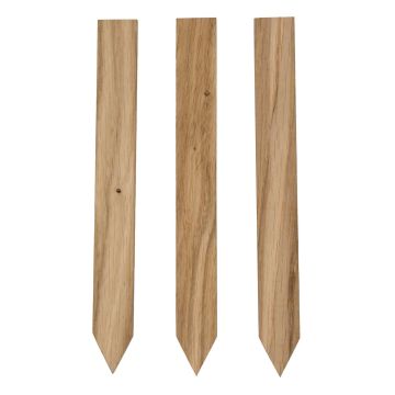 Solid oak plant label 18 x 2 cm - sold in packs of 3