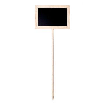 Rectangular wood and slate plant label, large size 20 x 14 cm - Height 54 cm