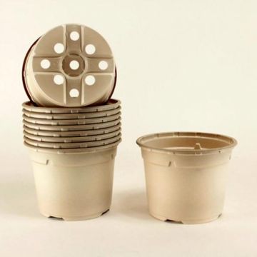 Round Biodegradable Biofibra Pot - sold in packs of 10 - 4 sizes available