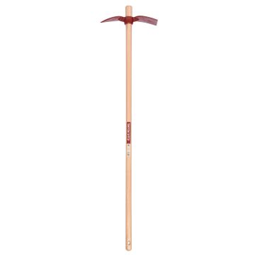 Terracotta 26cm (10in) Wood-Handled Hoe with flat and pointed blade by Leborgne
