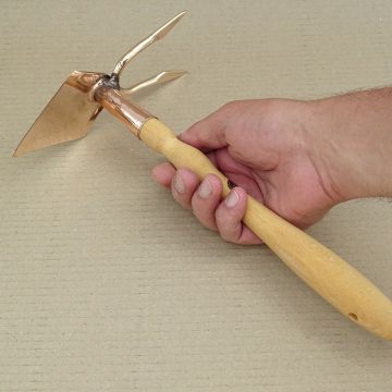 Phoenix Hand cultivator with a blade and copper fork - PKS Bronze range