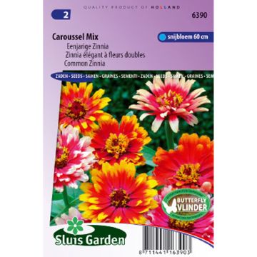 Zinnia elegans Carrousel Mixed Seeds