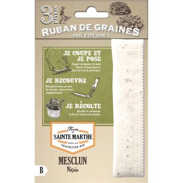 Carte ruban de Mesclun niçois Bio - Ferme de Sainte Marthe seeds