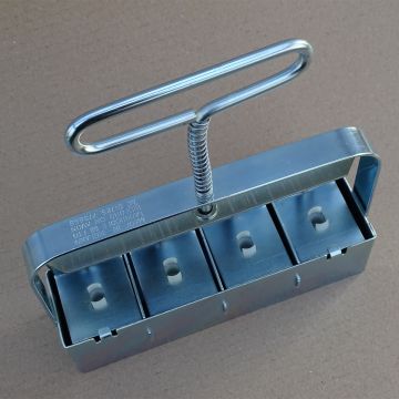 Galvanised Steel Soil Block Press for 4 Blocks of 50mm (2in)