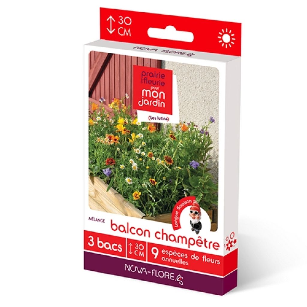 Mélange Les Lutins Balcon champêtre - Etui pour 3 m²