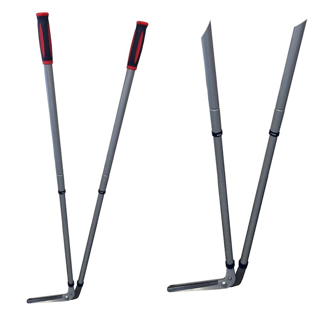Angled lawn shears with telescopic handles by Spear & Jackson