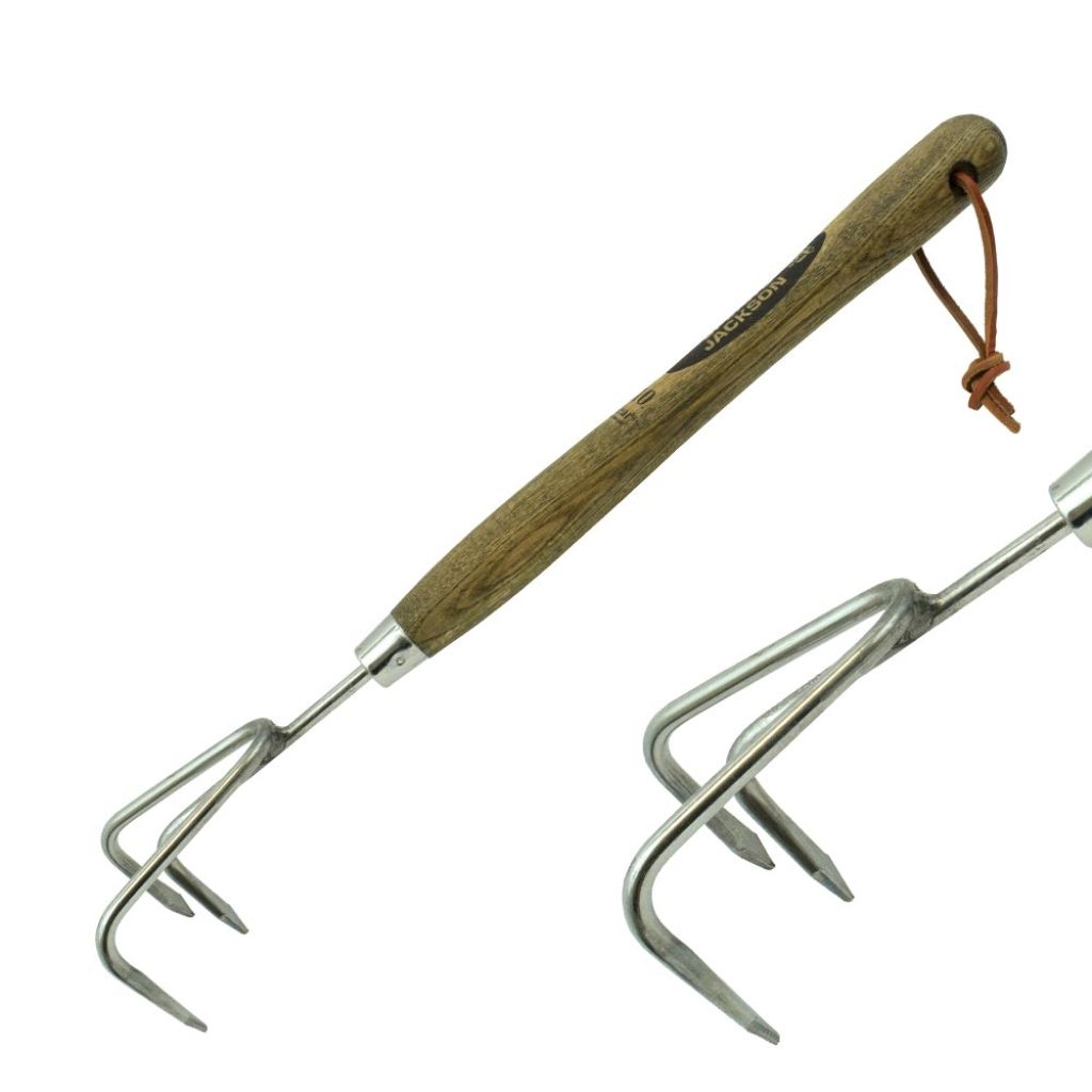 Traditional 3-tine cultivator in stainless steel by Spear & Jackson