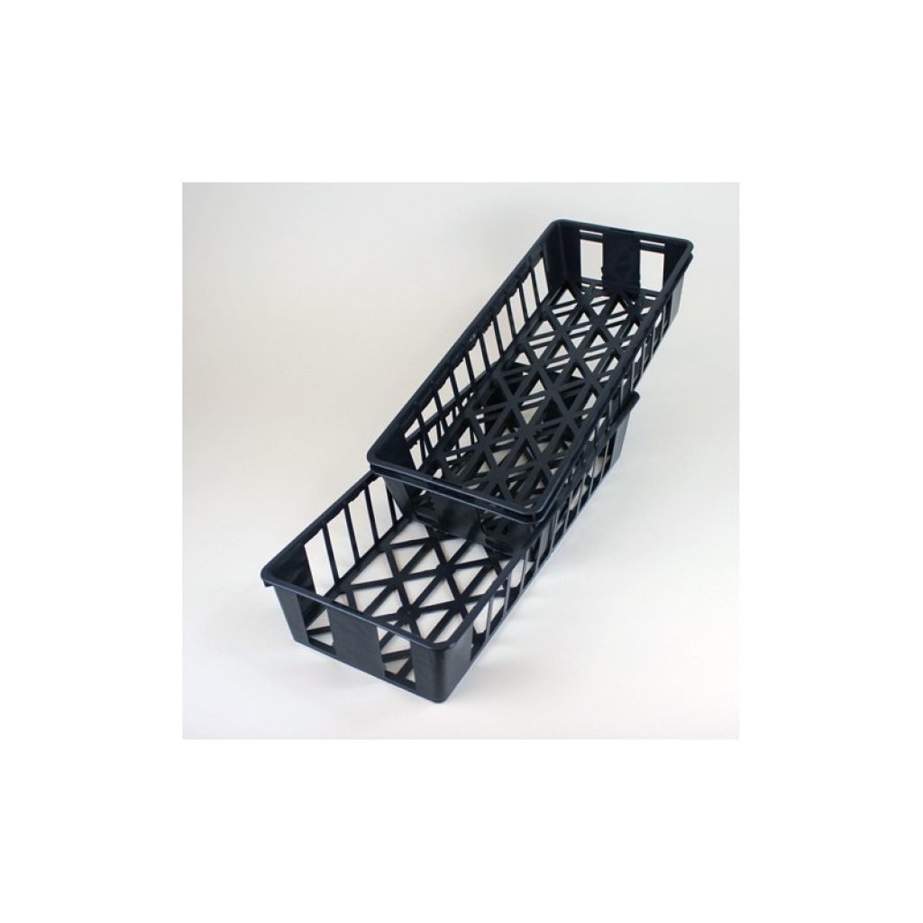 Black tray for 10 pots 8 x 8 x 7cm (3in) - sold in sets of 3.