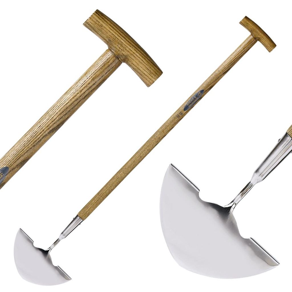 Traditional polished steel edging tool by Spear & Jackson