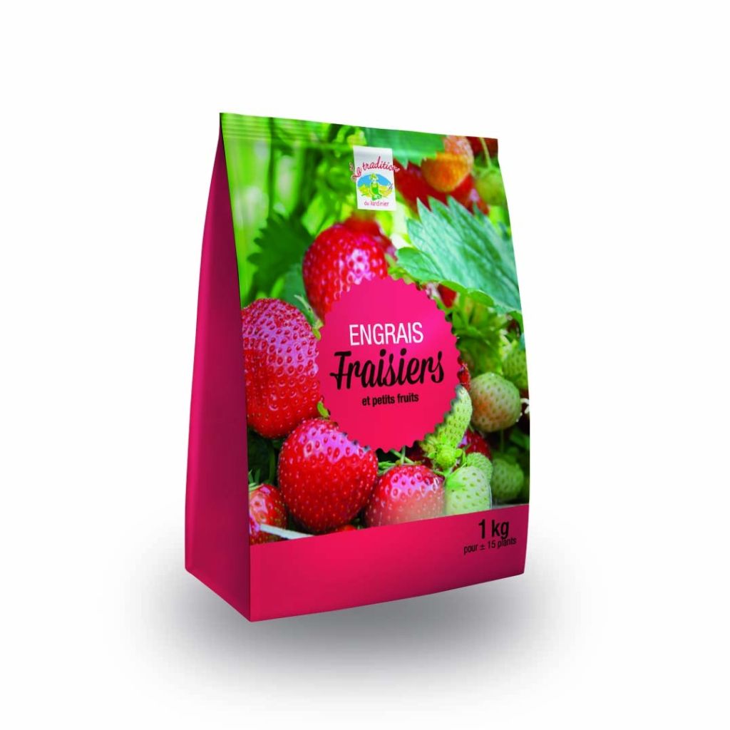 Engrais Fraisiers NPK 4-8-12 + 2MgO en Mini-pack de 1 Kg