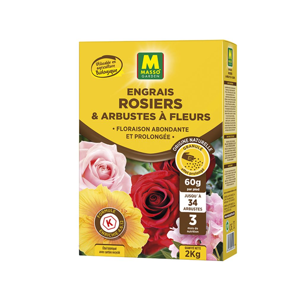 Granular Fertiliser for Roses and Flowering Shrubs from Masso Garden