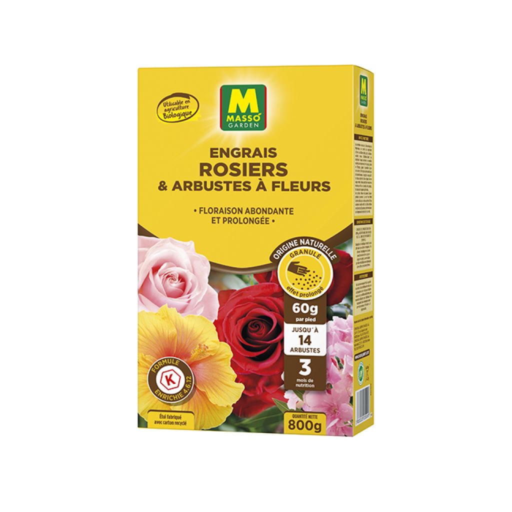 Granular Fertiliser for Roses and Flowering Shrubs from Masso Garden