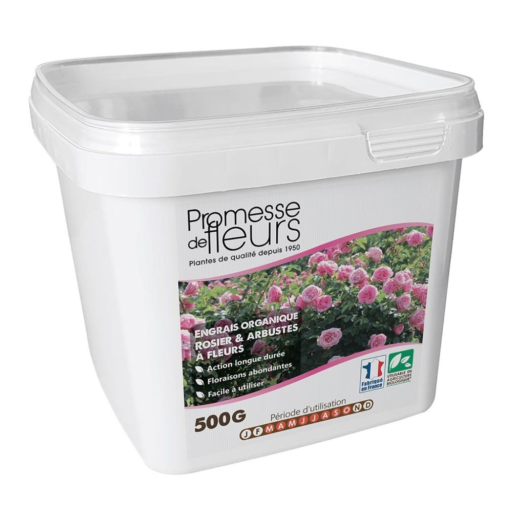 Engrais UAB Promesse de Fleurs pour rosiers et arbustes à fleurs sac de 500g