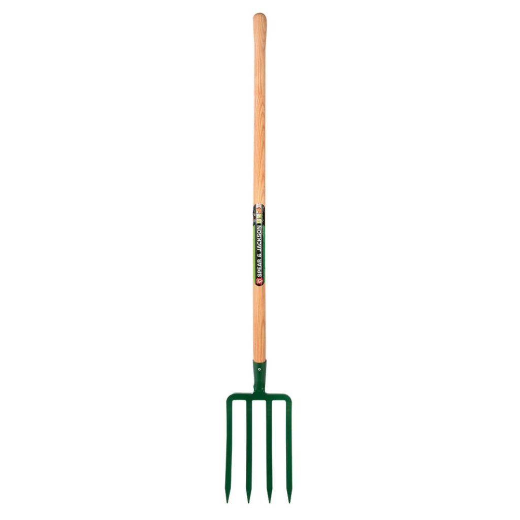 4-tine 30cm fork with wooden handle by Spear & Jackson