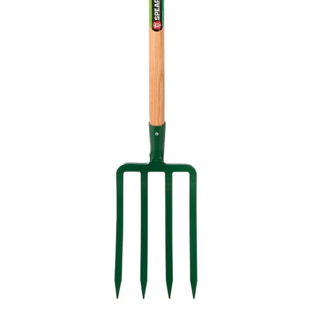 4-tine 30cm fork with wooden handle by Spear & Jackson