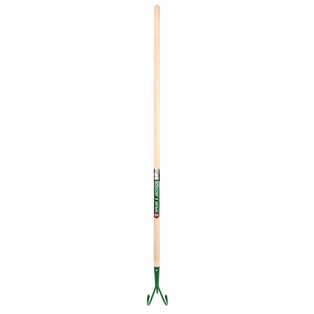 Spear & Jackson 3-tine cultivator with wooden handle