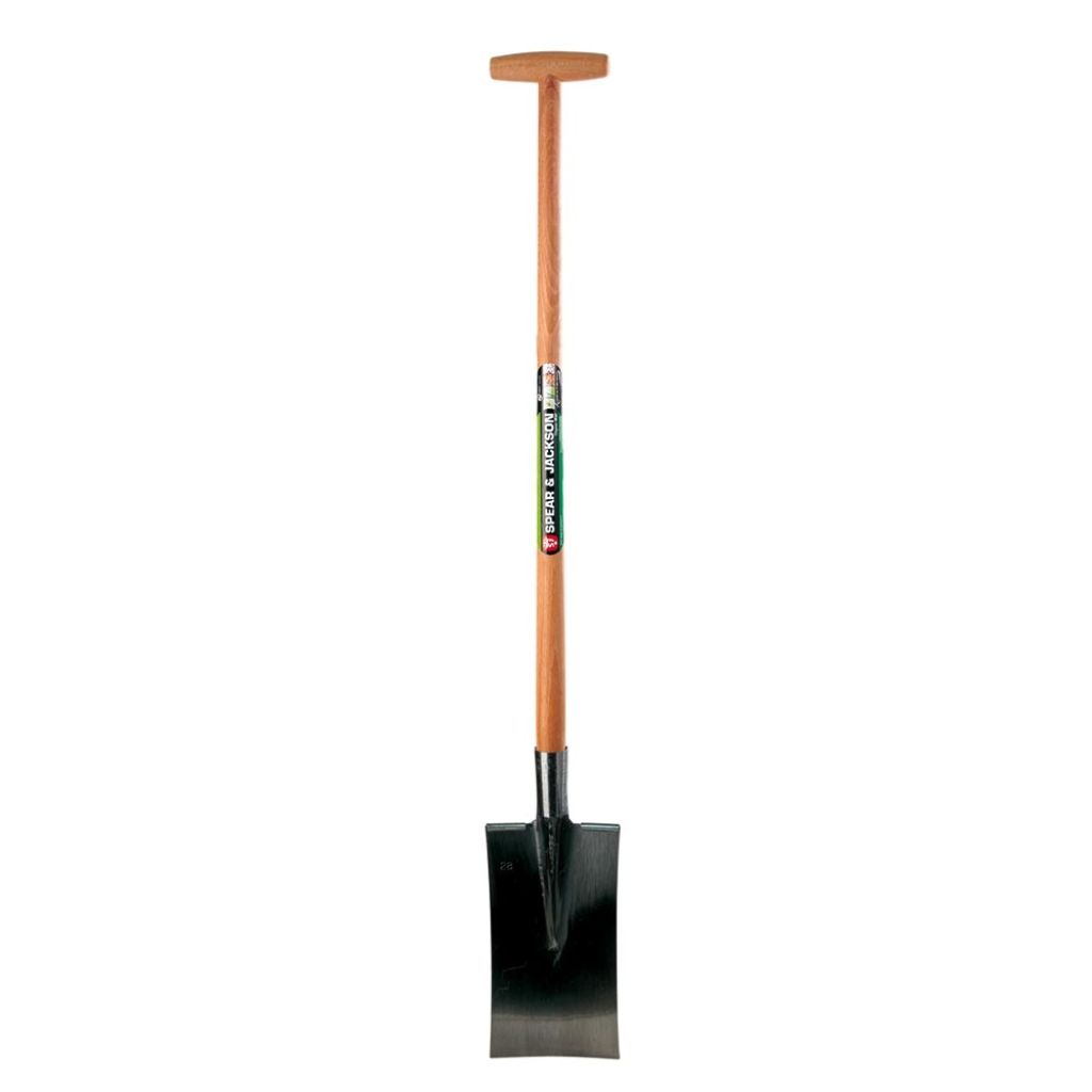 Polished 28 cm narrow spade with wooden handle from Spear & Jackson