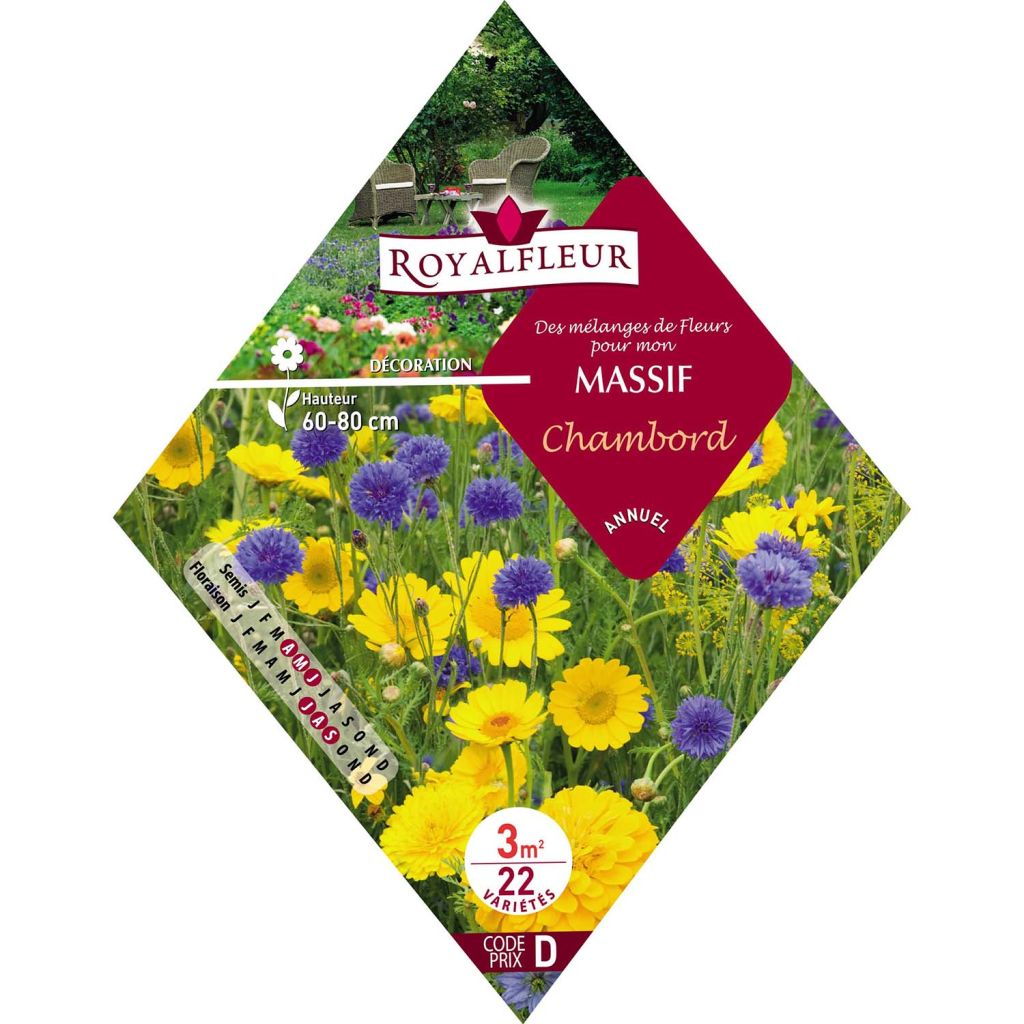 Chambord Mix for beds - Packet 3 m2