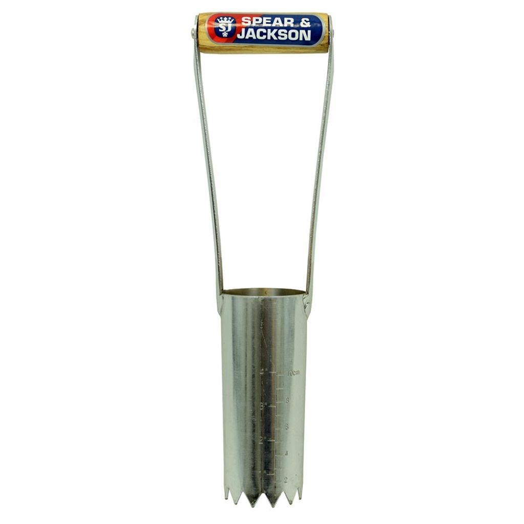 Graduated bulb planter with traditional wooden handle by Spear & Jackson