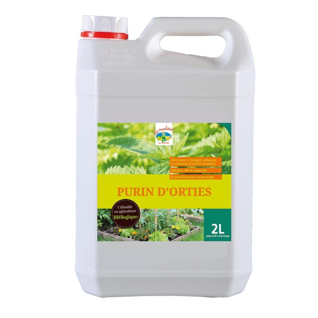 Liquid Nettle fertiliser in a 2-litre bottle