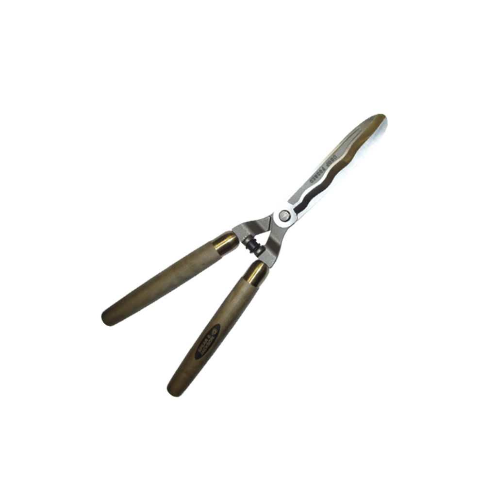 Traditional English shears with wooden handles