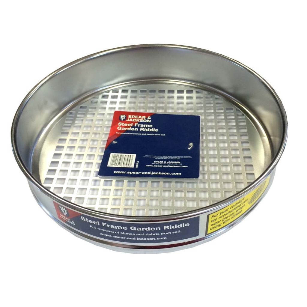 Garden sieve made of chrome-plated steel by Spear & Jackson