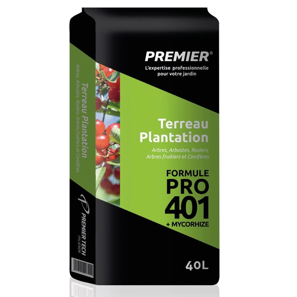 Professional potting soil for shrub and rose planting in a 40L bag