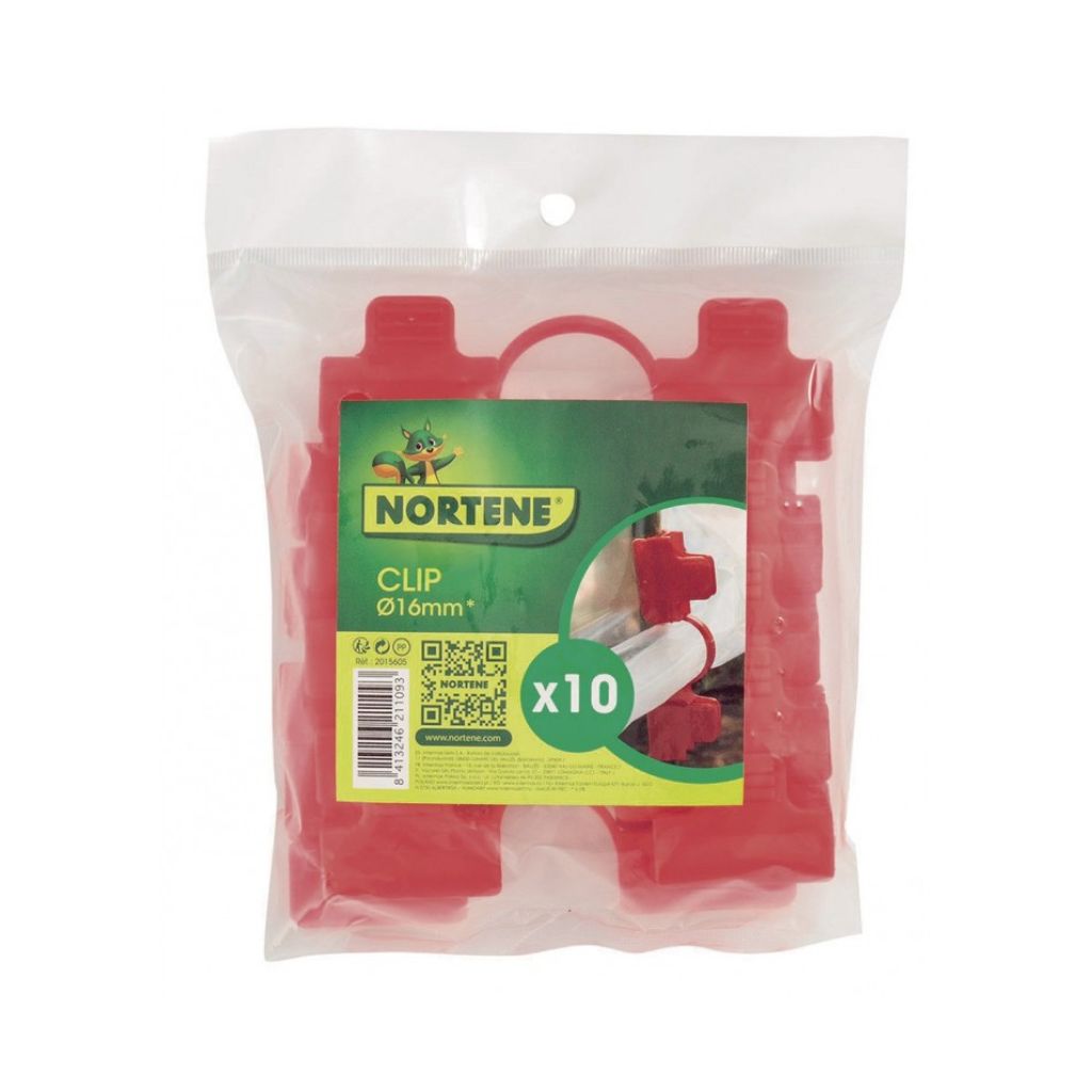 Clips for tomato arch supports with a diameter of 16mm (1in) Nortene set of 10