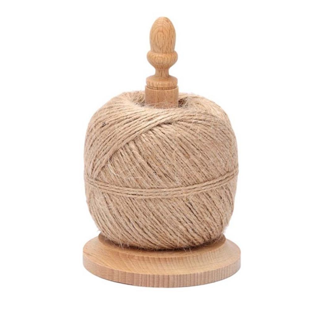 La Cordeline Beechwood Reel with Ecru Linen Twine - 200g Ball Ø1.3mm (0in) ±200m (656ft)