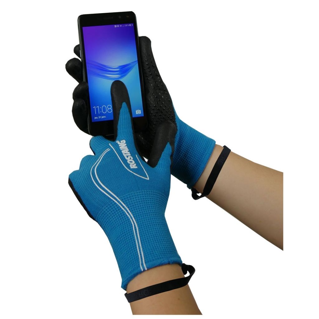 Rostaing MaxFreeze Electric Blue Half-Season Touchscreen Gloves for Women