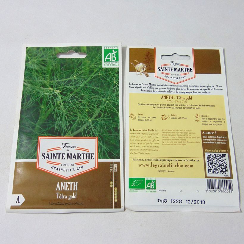 Example of Organic Tetra Gold Dill - Ferme de Sainte Marthe seeds specimen as delivered