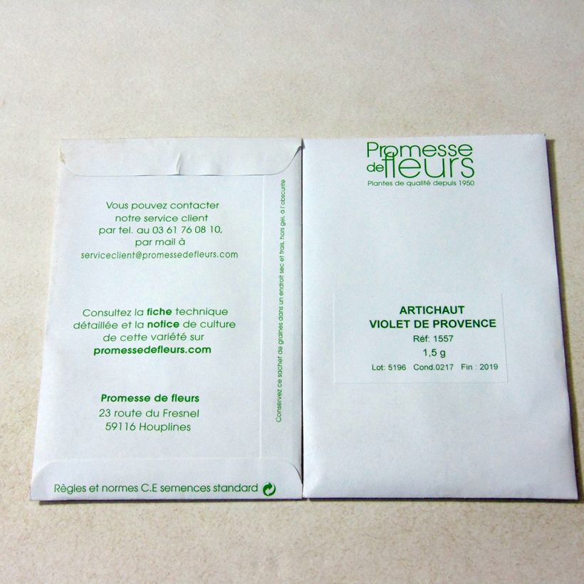 Example of Artichoke Violet de Provence - Cynara scolymus per pack of 25 seeds (1,5g) specimen as delivered