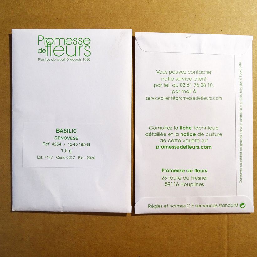 Example of Genovese Basil - Italiano Classico per pack of 800 seeds (1,5g) specimen as delivered