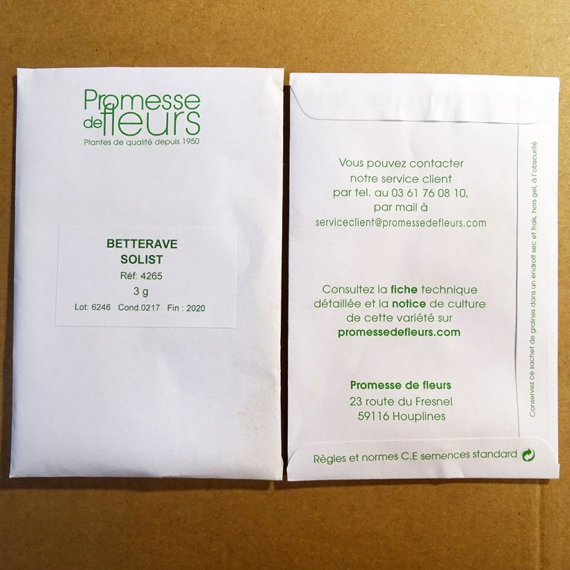 Example of Beetroot Solist per pack of 125 seeds (3g) specimen as delivered
