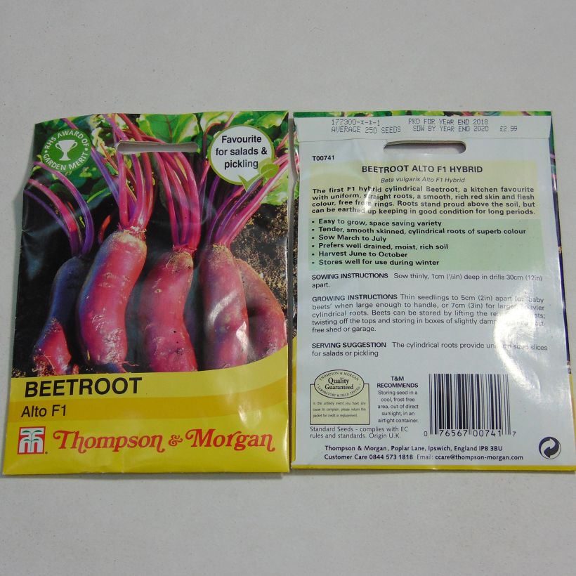 Example of Alto F1 Red Beetroot - Beta vulgaris per pack of 300 seeds specimen as delivered