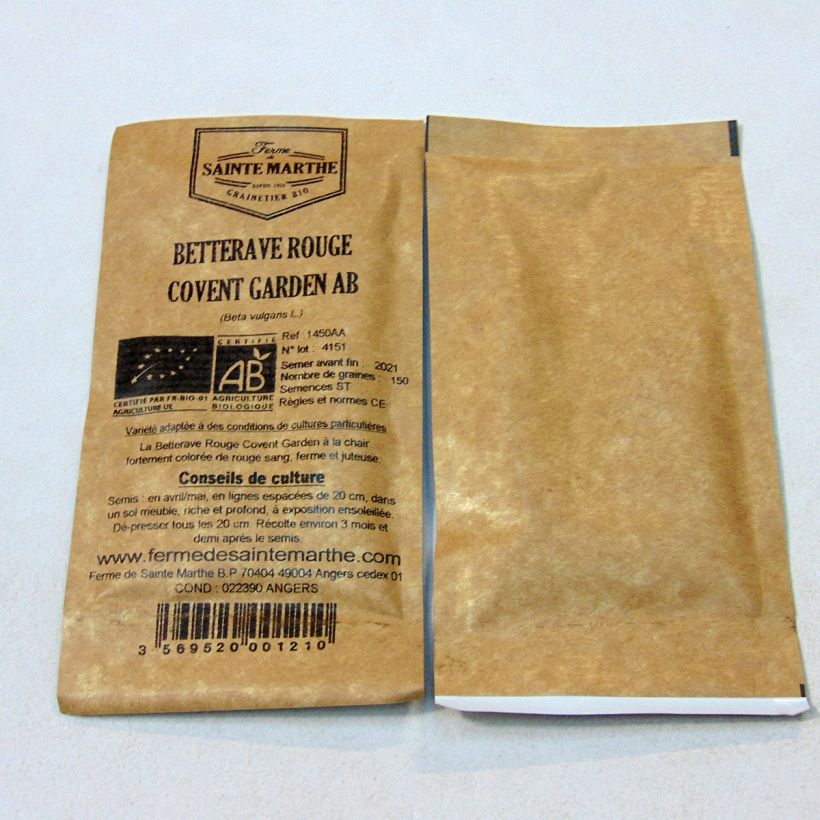 Example of Beetroot Covent Garden - Ferme de Sainte Marthe Seeds per pack of 150 seeds (1g) specimen as delivered