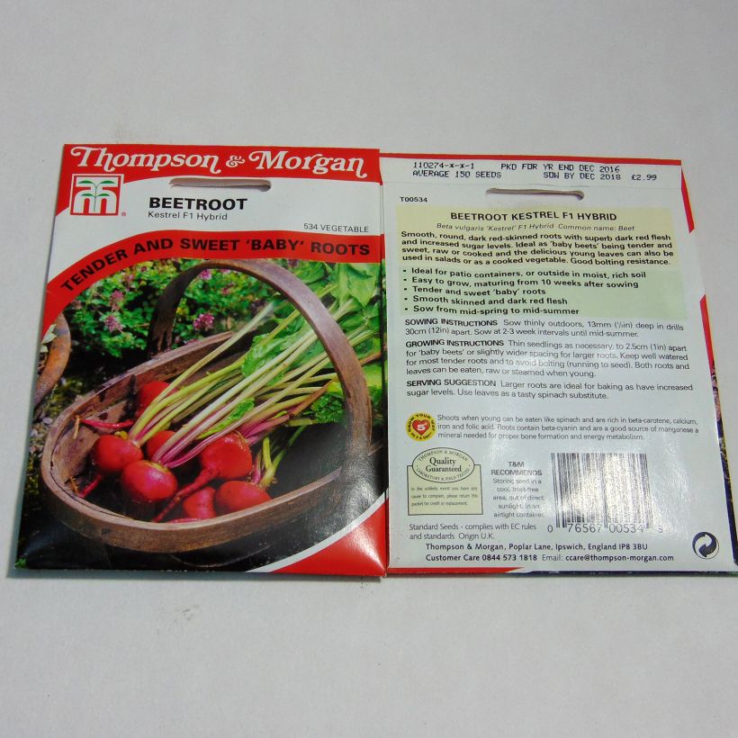 Example of Kestrel F1 Red Beetroot - Beta vulgaris specimen as delivered