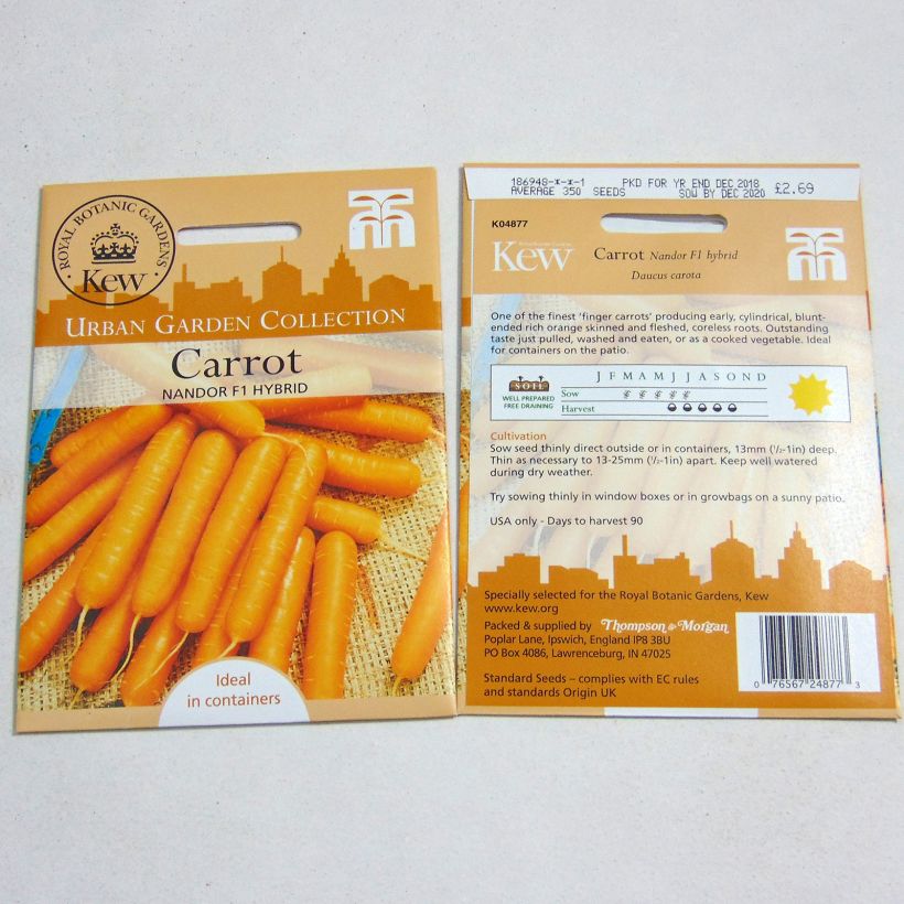 Example of Carrot Nandor F1 - Daucus carota specimen as delivered