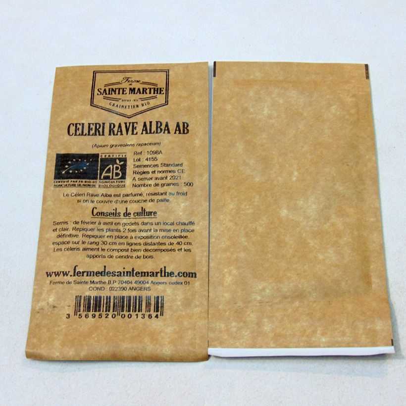 Example of Celeriac Alba - Ferme de Sainte Marthe Seeds per pack of 500 seeds specimen as delivered